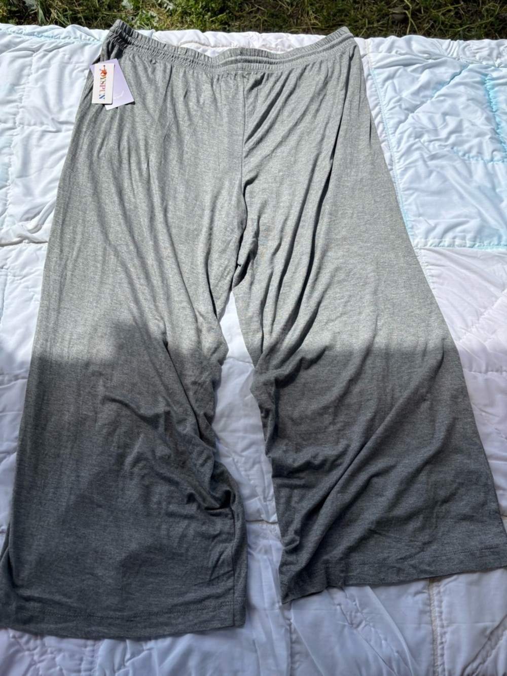 Joyspun Heather Charcoal Wide Leg sleepwear pants.